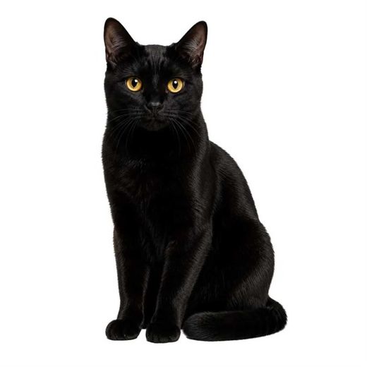Hauskatze, schwarz