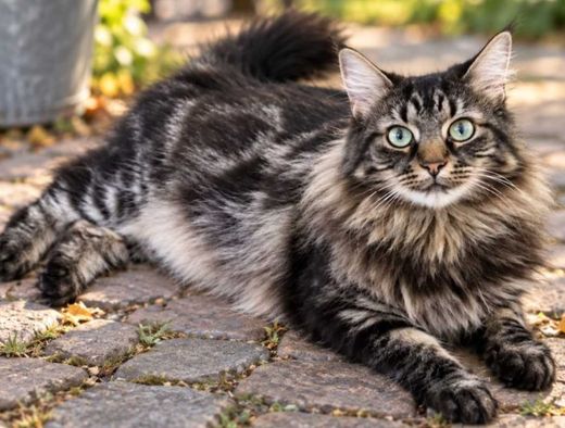 Maine Coon, grau-schwarz